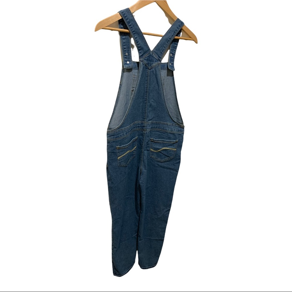 VINTAGE Y2K JORDACHE MEDIUM WASH BLUE DENIM LONG OVERALLS - Picture 15 of 16